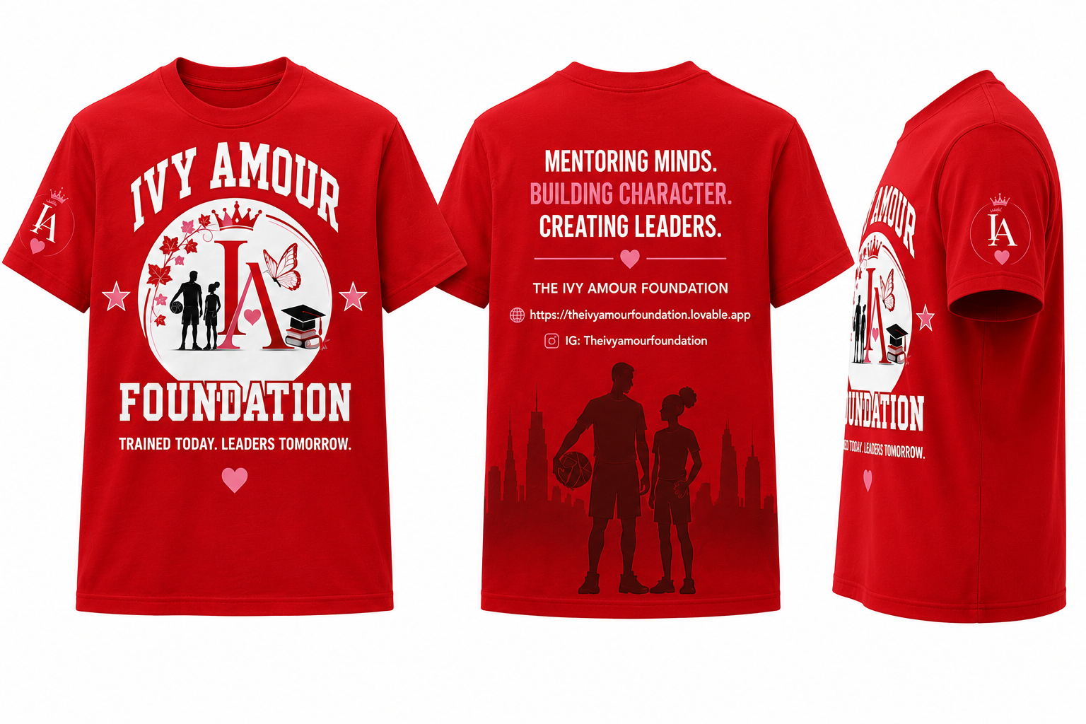 Ivy Amour Foundation tee — Signature Red